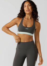 Lorna Jane Trailblazer Pocket Sports Bra - Titanium
