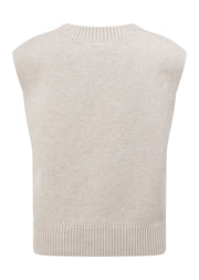 Lorna Jane Outdoor Knit Vest - Chalk Marl