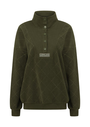 Lorna Jane Iconic Monogram Fleece Sweat - Luxury Green