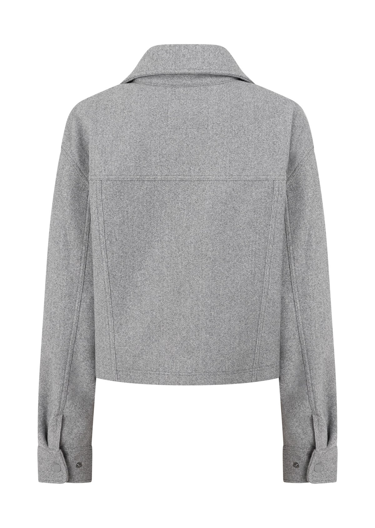Lorna Jane Heritage Cropped Shacket - Grey Marl