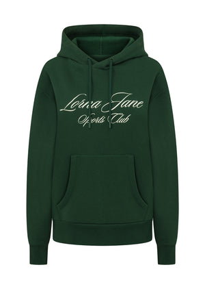 Lorna Jane Sports Club Fleece Hoodie - Dark Green