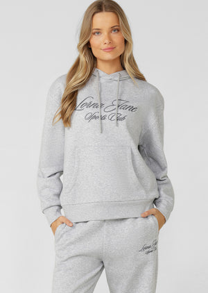 Lorna Jane Sports Club Fleece Hoodie - Grey Marl