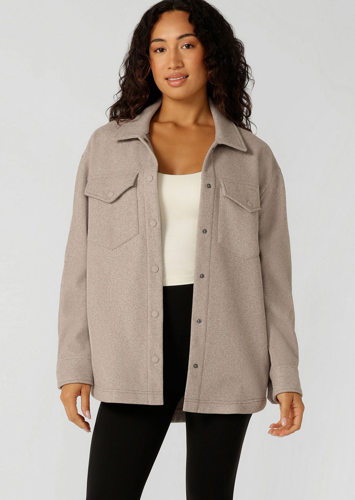 Lorna Jane Sunrise Shacket - Bone Marl