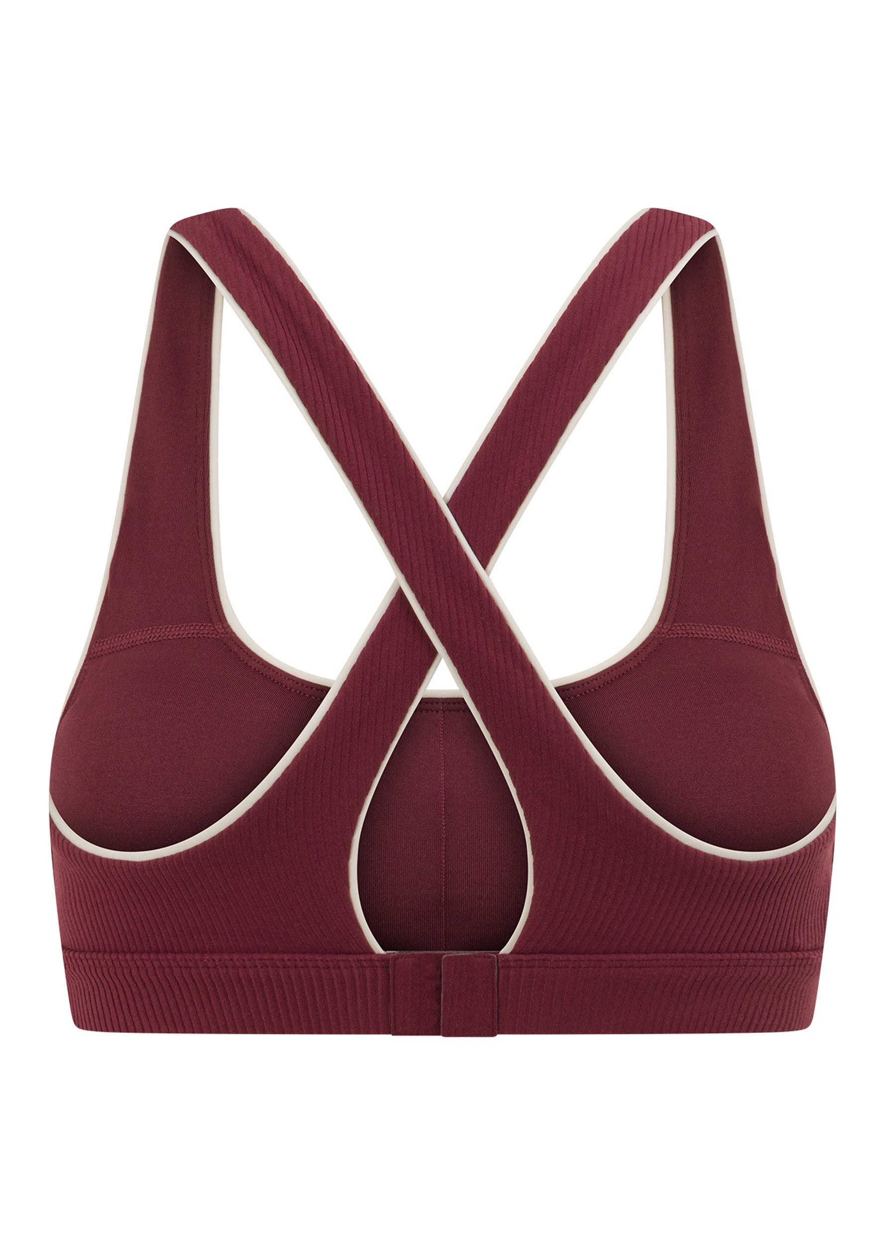 Lorna Jane Irresistible Rib High Support Sports Bra - Cranberry