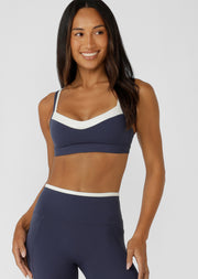 Lorna Jane Half Time Sports Bra - Platinum Navy