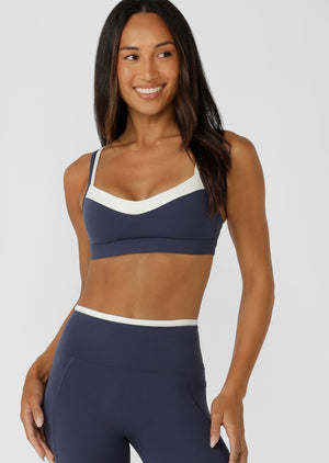 Lorna Jane Half Time Sports Bra - Platinum Navy