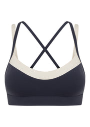 Lorna Jane Half Time Sports Bra - Platinum Navy
