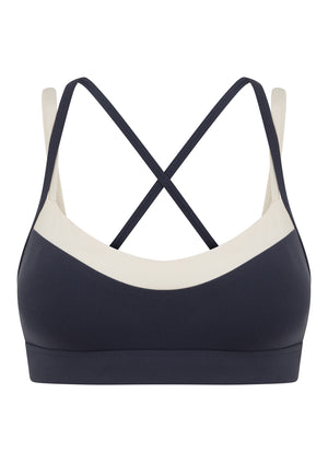 Lorna Jane Half Time Sports Bra - Platinum Navy