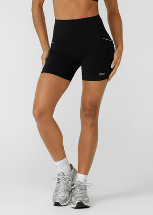 Lorna Jane Peak Performance 3 Pocket 12cm Bike Shorts - Recycled Black