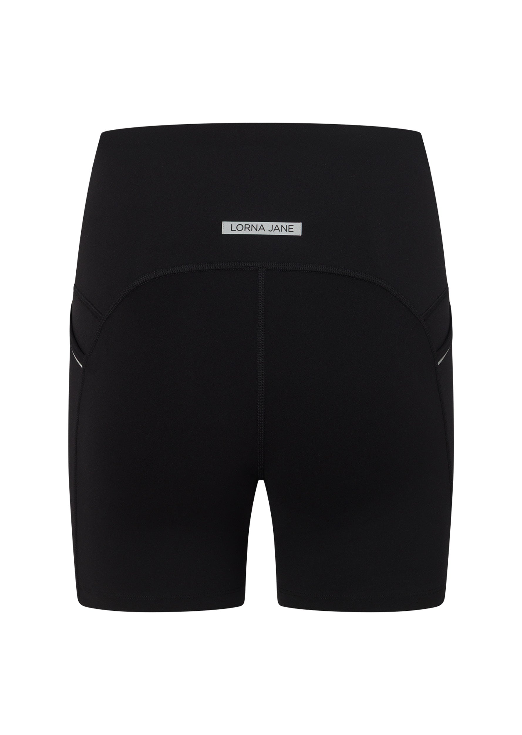 Lorna Jane Peak Performance 3 Pocket 12cm Bike Shorts - Recycled Black