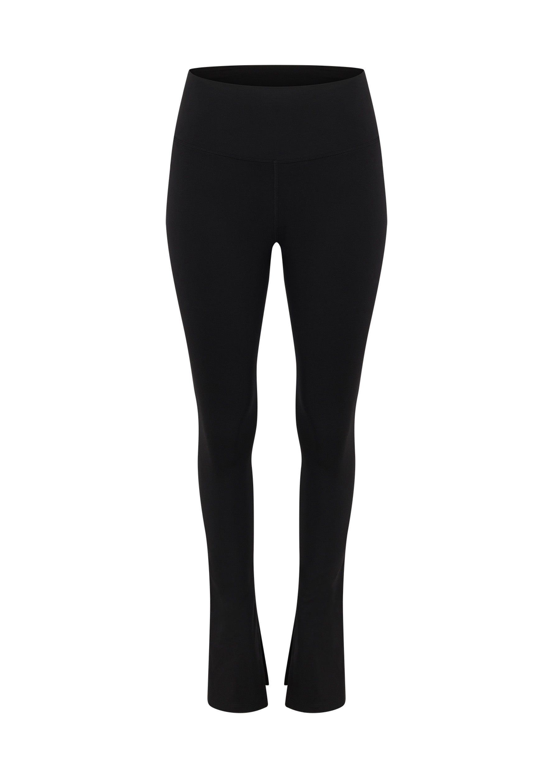 Lorna Jane Split Hem Full Length Leggings - Recycled Black
