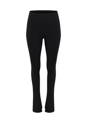 Lorna Jane Split Hem Full Length Leggings - Recycled Black