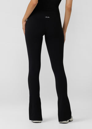 Lorna Jane Split Hem Full Length Leggings - Recycled Black