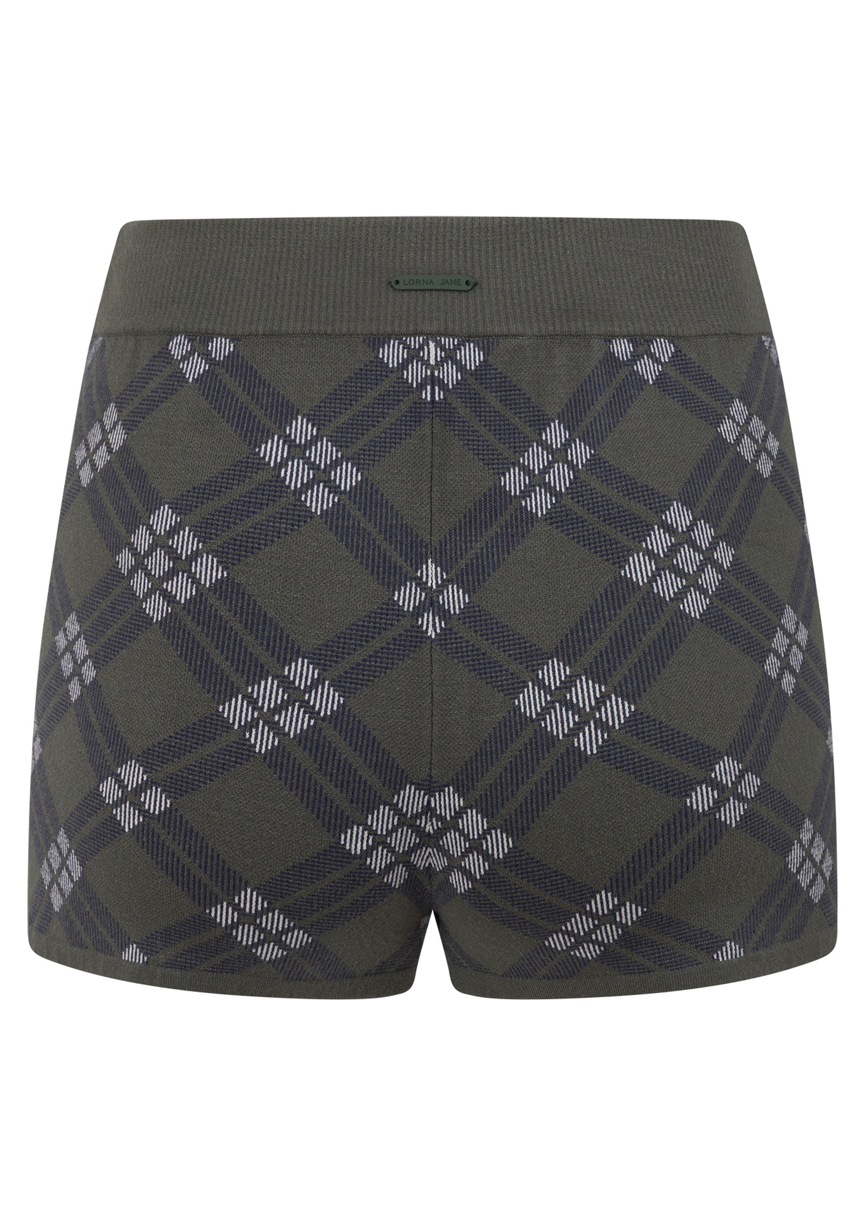 Lorna Jane Bambi Check Knit 5cm Cheeky Shorts - Bambi Check