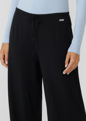 Lorna Jane Luxe Lounge Wide Leg Pants - Black