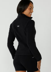 Lorna Jane Amy Polar Fleece Zip Through Jacket - Black
