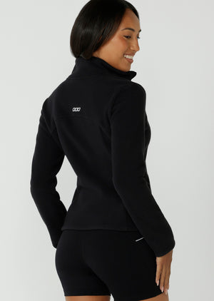 Lorna Jane Amy Polar Fleece Zip Through Jacket - Black