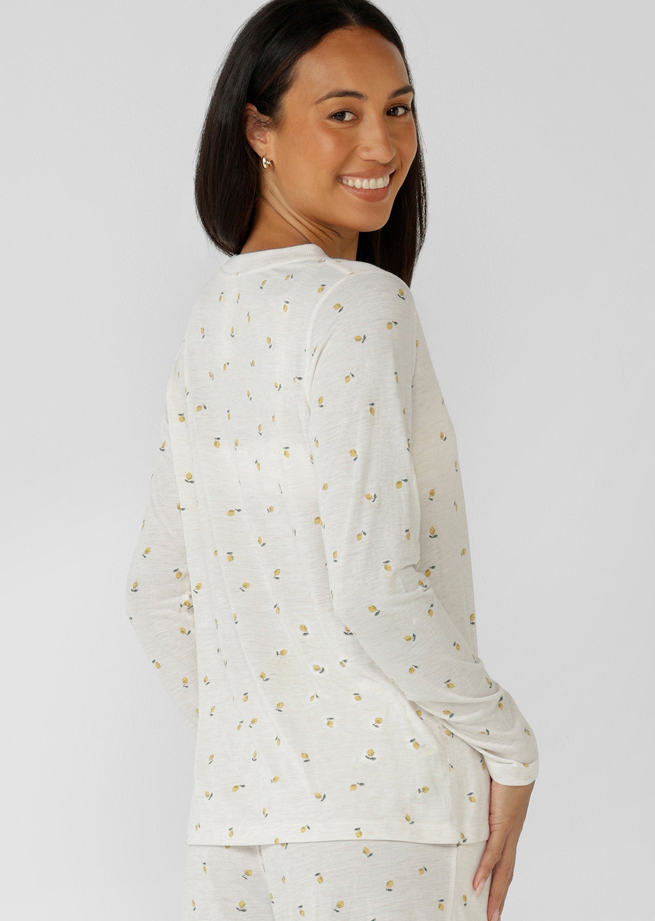 Lorna Jane Sweet Citrus Long Sleeve Lounge T-Shirt - Sweet Citrus Print