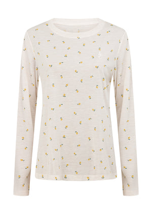 Lorna Jane Sweet Citrus Long Sleeve Lounge T-Shirt - Sweet Citrus Print