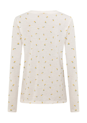 Lorna Jane Sweet Citrus Long Sleeve Lounge T-Shirt - Sweet Citrus Print