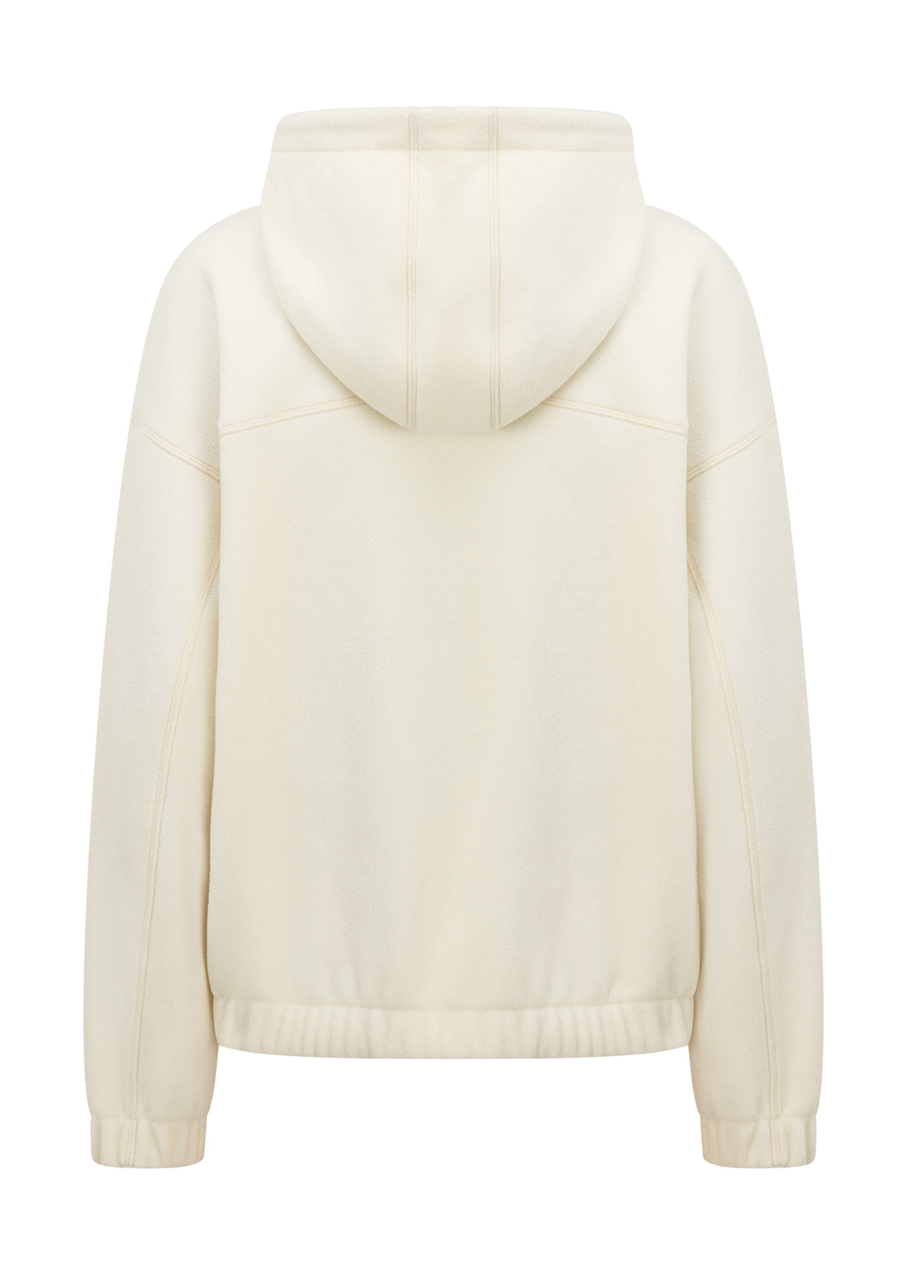 Lorna Jane Nova Polar Fleece Quarter Zip Hoodie - Cream