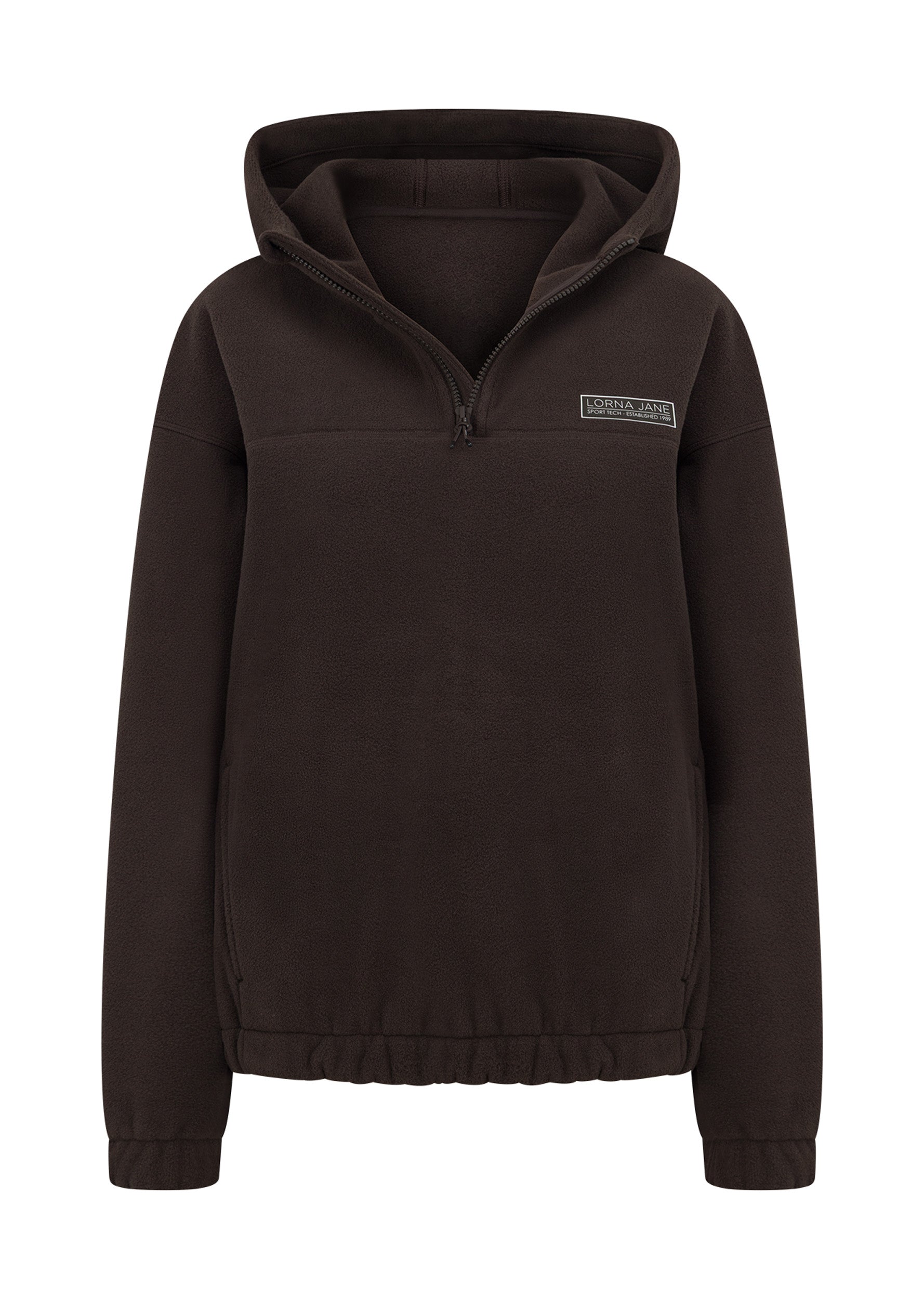 Lorna Jane Nova Polar Fleece Quarter Zip Hoodie - Volcano