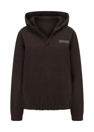 Lorna Jane Nova Polar Fleece Quarter Zip Hoodie - Volcano