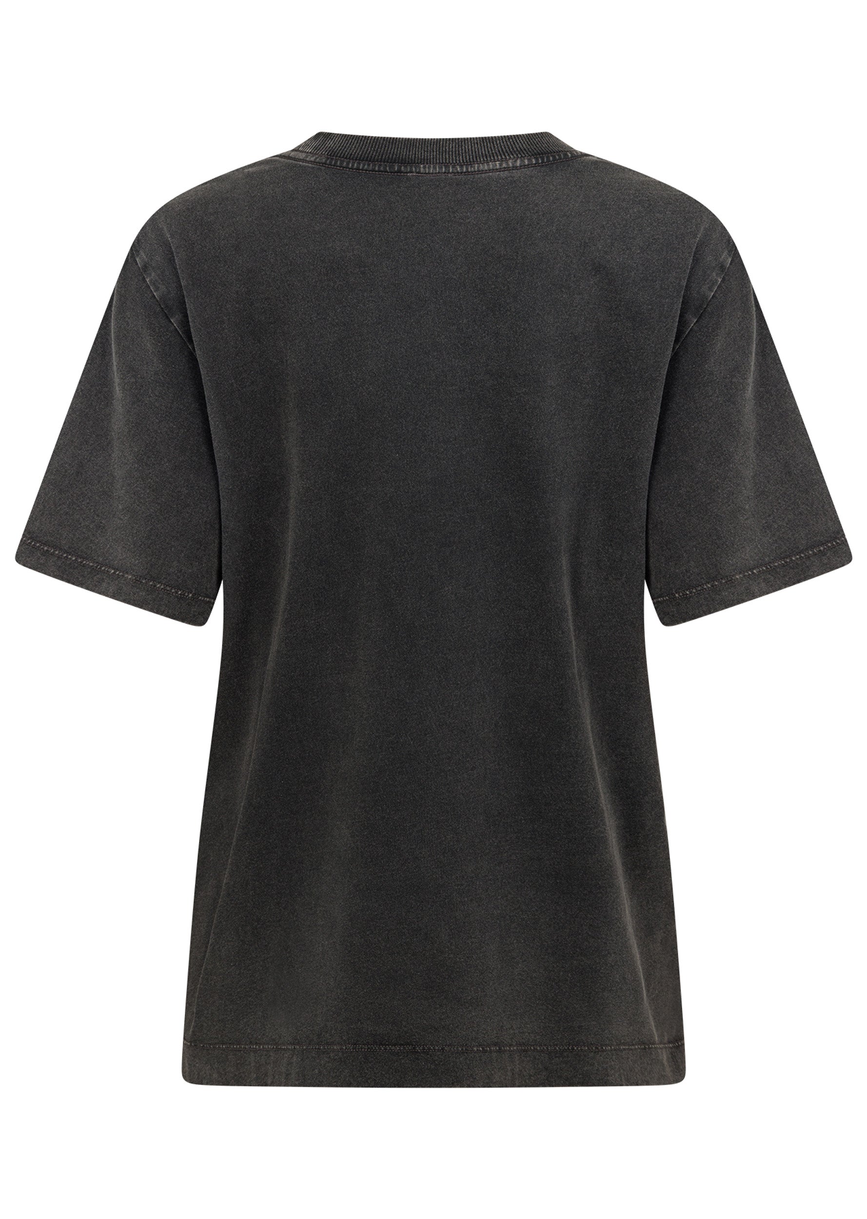 Lorna Jane Varsity Washed Relaxed T-Shirt - Washed Black