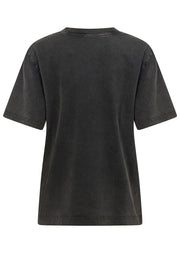 Lorna Jane Varsity Washed Relaxed T-Shirt - Washed Black