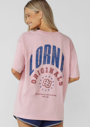 Lorna Jane Revival Washed Boyfriend T-Shirt - Washed Dusty Rose
