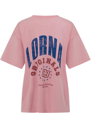Lorna Jane Revival Washed Boyfriend T-Shirt - Washed Dusty Rose