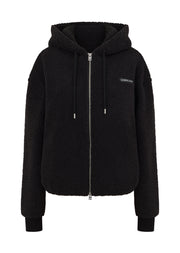 Lorna Jane Field Teddy Zip Through Hoodie - Black
