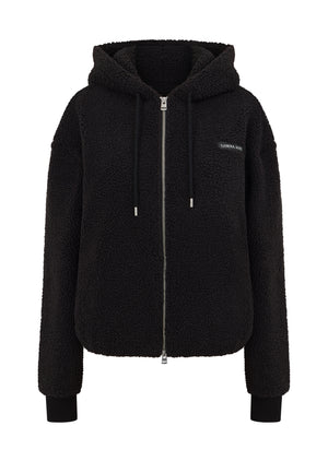 Lorna Jane Field Teddy Zip Through Hoodie - Black