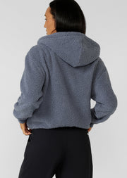 Lorna Jane Field Teddy Zip Through Hoodie - Shadow
