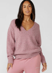 Lorna Jane Fairway Knit Jumper - Lush Pink Marl
