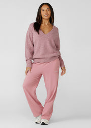 Lorna Jane Fairway Knit Jumper - Lush Pink Marl