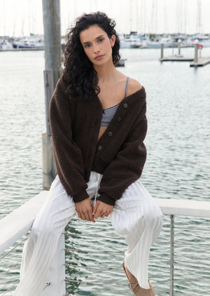 Lorna Jane Field Teddy Cardigan - Volcano