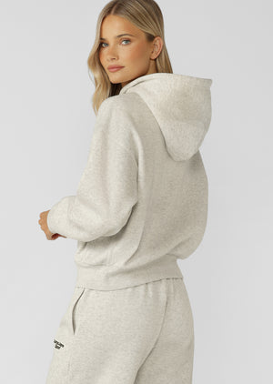 Lorna Jane Sport Mode Zip Through Hoodie - Chalk Marl