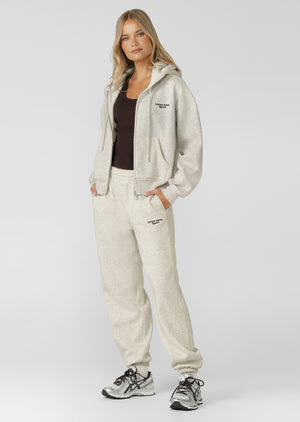 Lorna Jane Sport Mode Zip Through Hoodie - Chalk Marl
