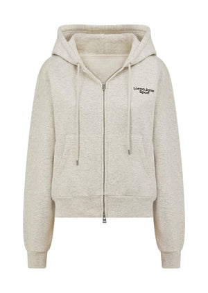 Lorna Jane Sport Mode Zip Through Hoodie - Chalk Marl
