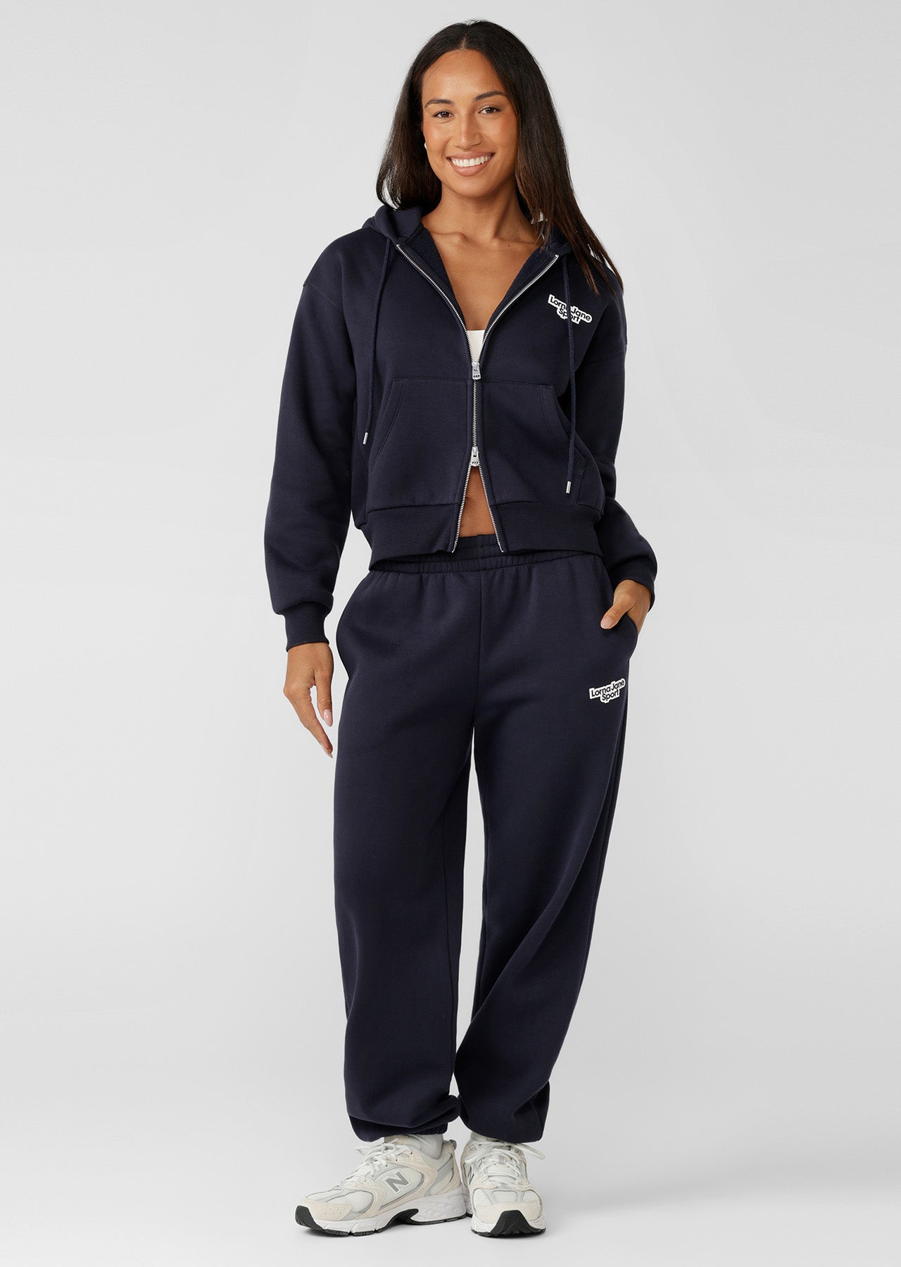 Lorna Jane Sport Mode Zip Through Hoodie - Midnight Blue