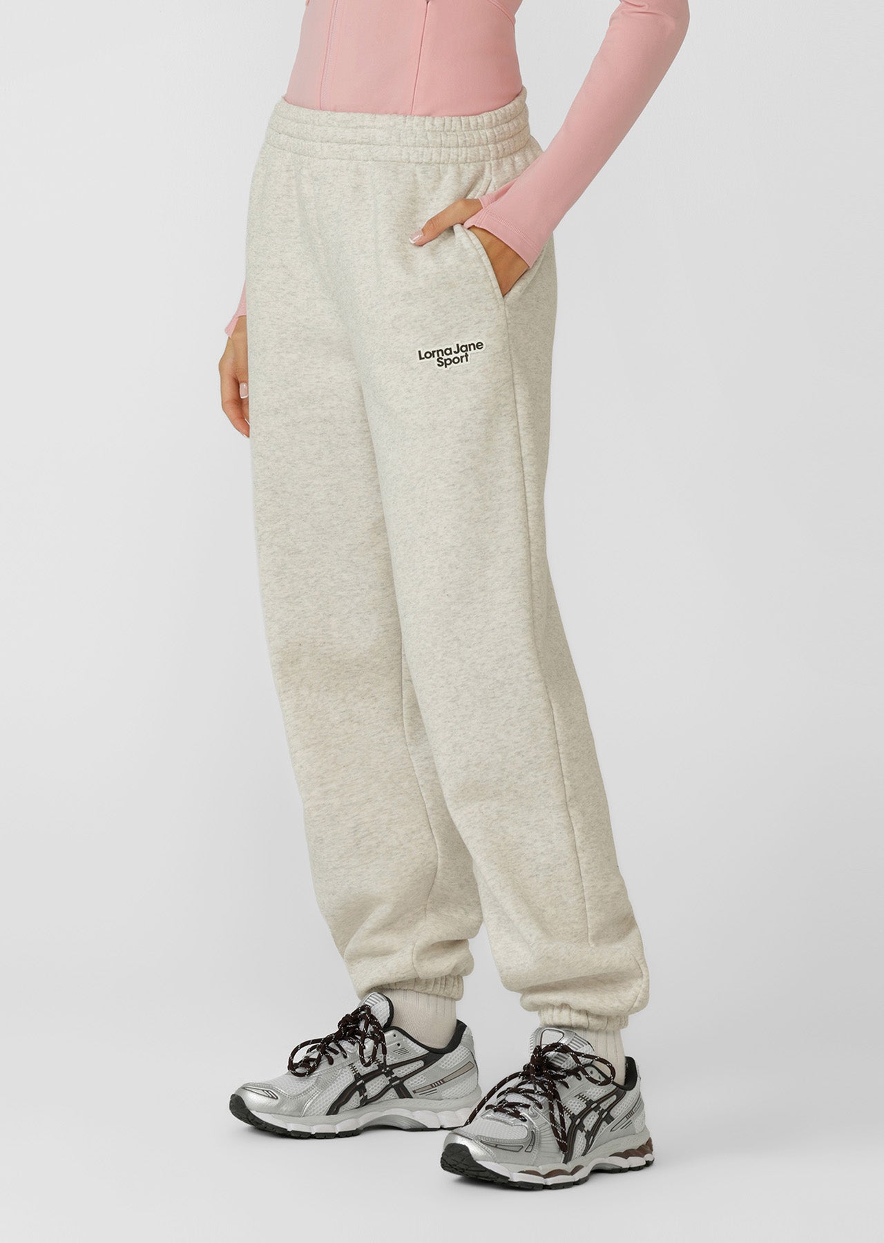 Lorna Jane Sport Mode Sweatpants - Chalk Marl