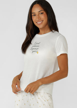 Lorna Jane Squeeze You Sleep T-Shirt - Porcelain