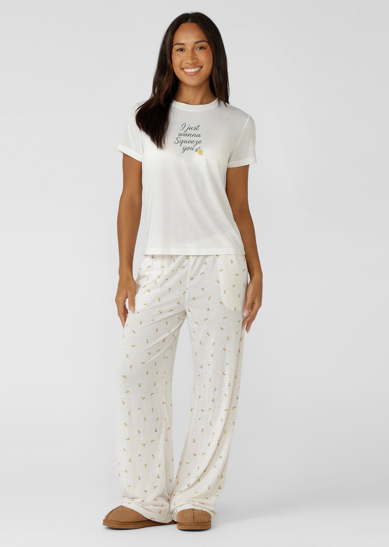 Lorna Jane Squeeze You Sleep T-Shirt - Porcelain