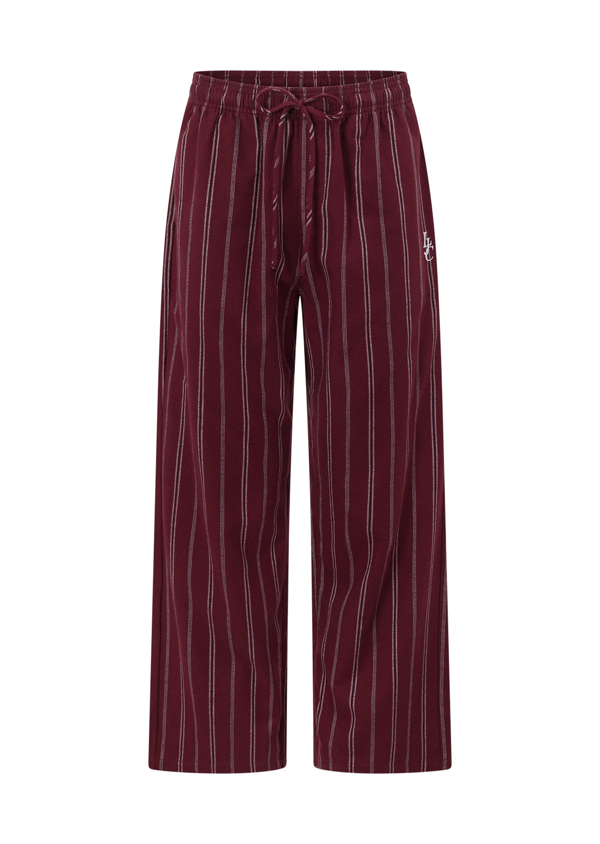 Lorna Jane Campus Stripe Flannel Lounge Pants - Cranberry Stripe