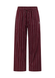 Lorna Jane Campus Stripe Flannel Lounge Pants - Cranberry Stripe