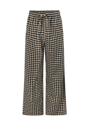 Lorna Jane Sugarplaid Flannel Lounge Pants - Cream Check