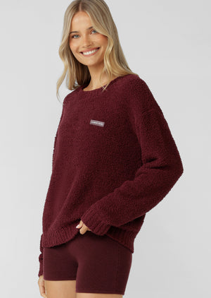 Lorna Jane Extra Cosy Knit Jumper - Cranberry
