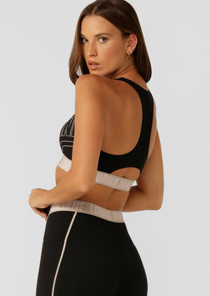 Lorna Jane Break Line Sports Bra - Black