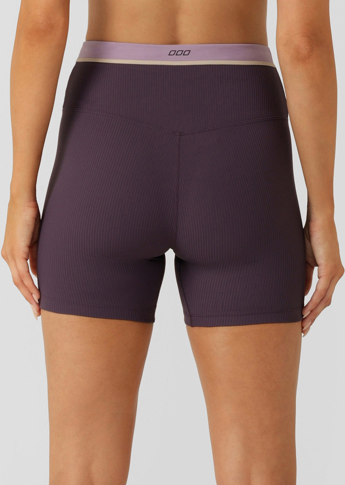 Lorna Jane Perfect Practice Rib 12Cm Bike Shorts - Midnight Plum